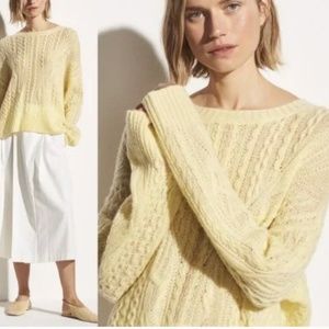 Vince Wool & Cashmere-
Blend Cable Knit Sweater,